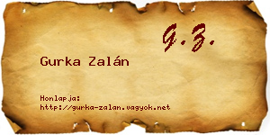 Gurka Zalán névjegykártya